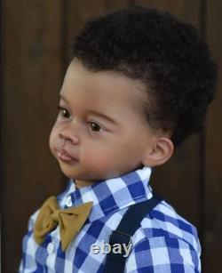 30in Artist Painted Reborn Baby Doll Hand-Rooted Hair Realistic Toddler Boy Gift