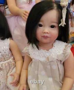 30in Finished Reborn Toddler Girl Doll Rooted Hair Handmade Dolls Lifelike Toys