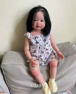 30in Finished Reborn Toddler Girl Doll Rooted Hair Handmade Dolls Lifelike Toys