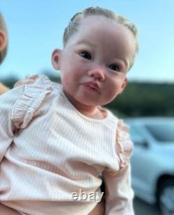 30in Soft Touch Lovely Toddler Girl Reborn Baby Doll Rooted Hair Kids DIY Gifts