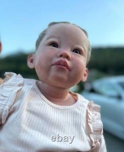 30in Soft Touch Lovely Toddler Girl Reborn Baby Doll Rooted Hair Kids DIY Gifts