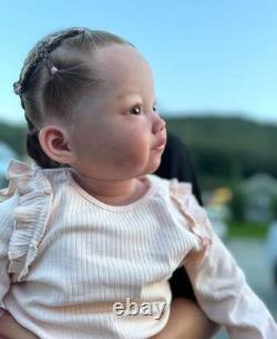 30in Soft Touch Lovely Toddler Girl Reborn Baby Doll Rooted Hair Kids DIY Gifts