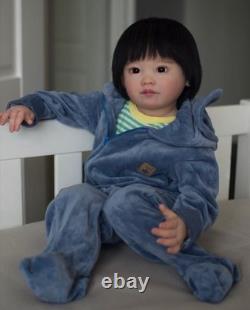 30in Unfinished Reborn Baby Doll Kit Rooted Hair Gender Neutral Painted Toddler