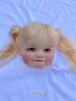 30inch Artist Finished Reborn Baby Doll Hand-Rooted Blonde Hair with Cloth Body