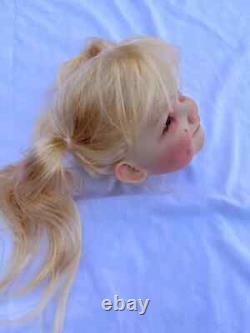 30inch Artist Finished Reborn Baby Doll Hand-Rooted Blonde Hair with Cloth Body