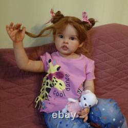 30inch Toddler Girl Reborn Baby Doll Rooted Hair Vinyl Cloth Body Handmade Gift