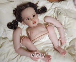 32in Painted Toddler Girl Reborn Baby Doll Kit Hand-Rooted Hair Soft Vinyl body