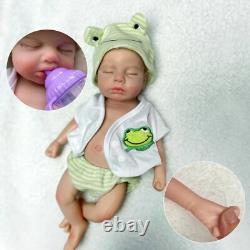 33cm LouLou Solid Silicone Reborn Baby Doll Can Open Mouth Washable Kid's Gift