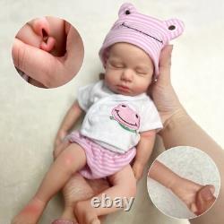 33cm LouLou Solid Silicone Reborn Baby Doll Can Open Mouth Washable Kid's Gift