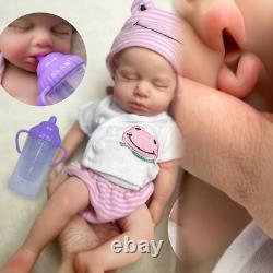 33cm LouLou Solid Silicone Reborn Baby Doll Can Open Mouth Washable Kid's Gift