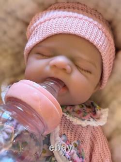 33cm Pascale Full Body Silicone Reborn Doll Newborn Girl Open Mouth Soft Touch