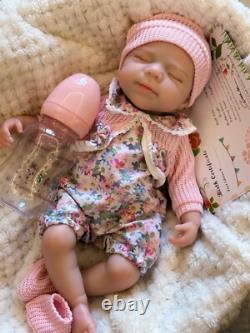 33cm Pascale Full Body Silicone Reborn Doll Newborn Girl Open Mouth Soft Touch