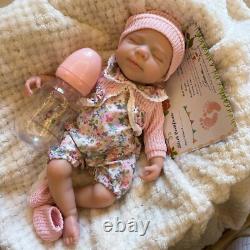 33cm Pascale Full Body Silicone Reborn Doll Newborn Girl Open Mouth Soft Touch