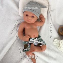 38cm solid silicone doll silicone reborn doll silicone boy doll toys gifts