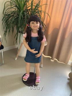 39'' Reborn Toddler Dolls Hard Vinyl Baby Girl Doll Realistic Girl Standing Mold