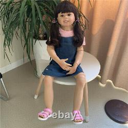 39'' Reborn Toddler Dolls Hard Vinyl Baby Girl Doll Realistic Girl Standing Mold