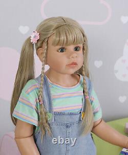 39inch Reborn Toddler Girl Dolls Full Vinyl Girl Child Mode Large Baby Dolls Toy