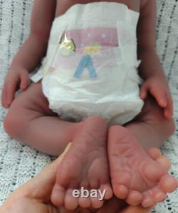 3kg Full Body Silicone Reborn Baby Dolls Size 45cm Newborn Dolls Brown Skin#GIRL