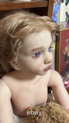 40 Lifelike Reborn Dolls Toddler Boy Aloenka Painted Kit Rooted Short Hair Gift