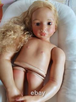 40'' Painted Toddler Girl Reborn Doll Kit Aloenka Rooted Hair with Cloth Body