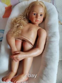 40'' Painted Toddler Girl Reborn Doll Kit Aloenka Rooted Hair with Cloth Body