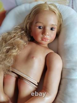 40'' Painted Toddler Girl Reborn Doll Kit Aloenka Rooted Hair with Cloth Body