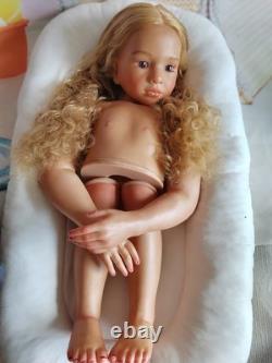 40'' Painted Toddler Girl Reborn Doll Kit Aloenka Rooted Hair with Cloth Body