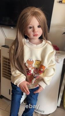 40 Realistic Painted Toddler Girl Reborn Dolls Kit Rooted Hair Unassembled Gift