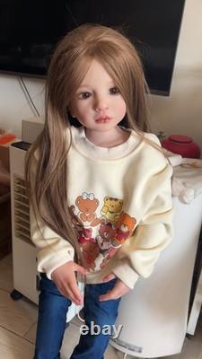 40 Realistic Painted Toddler Girl Reborn Dolls Kit Rooted Hair Unassembled Gift