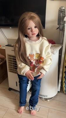 40 Realistic Painted Toddler Girl Reborn Dolls Kit Rooted Hair Unassembled Gift