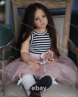 40 Reborn Baby Doll Girl Toddler Painted Kit DIY Toy With Cloth Body Connectors