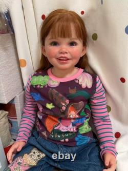 40 Reborn Baby Dolls Rooted Hair Painted Kit/Finished Toddler Girl Collect Toys