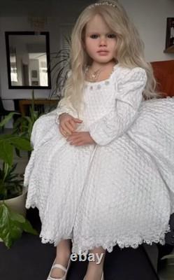 40 Reborn Baby Girl Doll Painted Toddler Handmade Toy Gift Collectible Art Doll