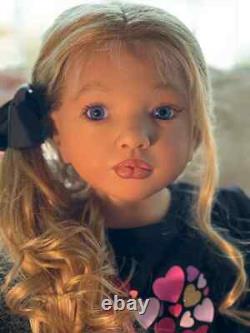 40'' Toddler Girl Reborn Doll Kit Aloenka Hand-Rooted Hair Painted with Cloth Body