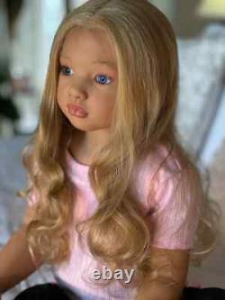 40'' Toddler Girl Reborn Doll Kit Aloenka Hand-Rooted Hair Painted with Cloth Body