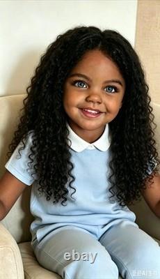 40in Cute Toddler Girl Reborn Doll Painted Kit Hand-Rooted Curly Hair XMAS Gifts