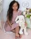 40in Painted Reborn Doll Kit Torso Rooted Hair Cloth Body Dark Skin Toddler Girl