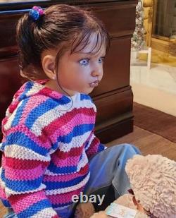 40in Realistic Painted Reborn Doll Kit Toddler Girl Rooted Hair Kids Womens Gift