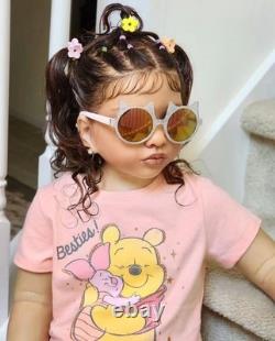 40in Realistic Reborn Doll Unassembled Kits Toddler Girl Rooted Hair Women Gift