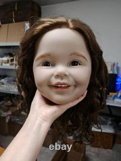 40in Unassembled Toddler Girl Reborn Baby Doll Kit Rooted Long Hair DIY Toy Gift