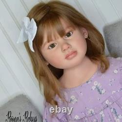 40inch Huge Size Toddler Painted Reborn Doll Kit Girl Rooted Hair Handmade Gifts
