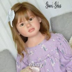 40inch Huge Size Toddler Painted Reborn Doll Kit Girl Rooted Hair Handmade Gifts