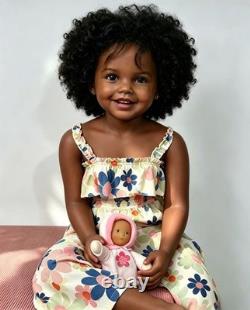 40inch Reborn Baby Doll Unassembled Kits Realistic Cute African Toddler Gift Toy