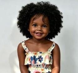 40inch Reborn Baby Doll Unassembled Kits Realistic Cute African Toddler Gift Toy
