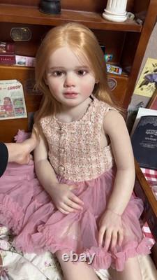 43in Huge Size Reborn Doll Toddler Girl Painted Kit Hand-Rooted Hair Art DIY Toy
