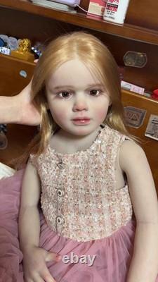 43in Huge Size Reborn Doll Toddler Girl Painted Kit Hand-Rooted Hair Art DIY Toy