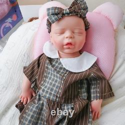 44cm silicone girl doll reborn doll Christmas gift sleeping baby doll handmade