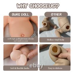 44cm silicone girl doll reborn doll Christmas gift sleeping baby doll handmade