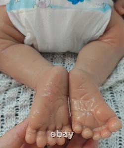 45cm Brown Skin Reborn Baby Dolls 3kg Full Body Silicone Newborn Baby Dolls #Boy