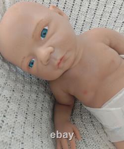 45cm Brown Skin Reborn Baby Dolls 3kg Full Body Silicone Newborn Baby Dolls #Boy
